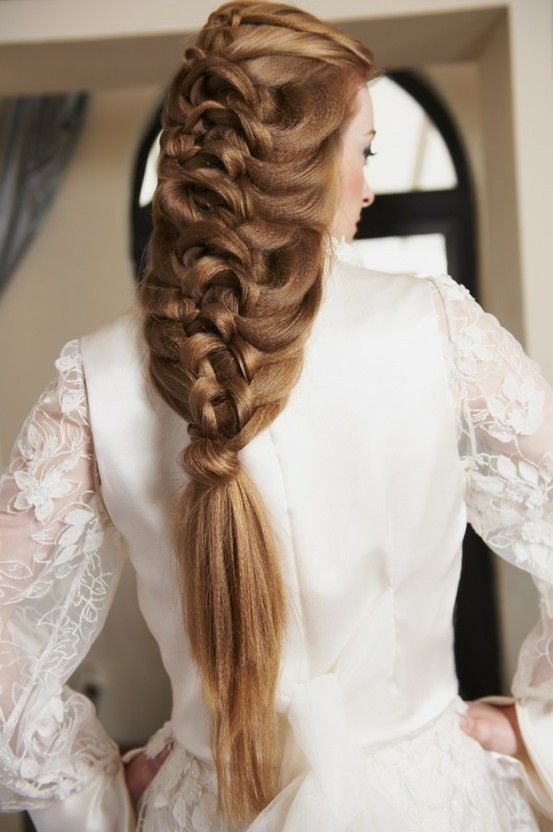 длинная коса на свадьбу