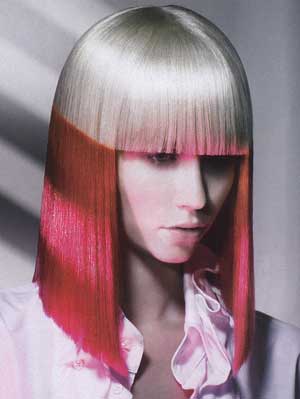 silver-pink-color-blocked-hair