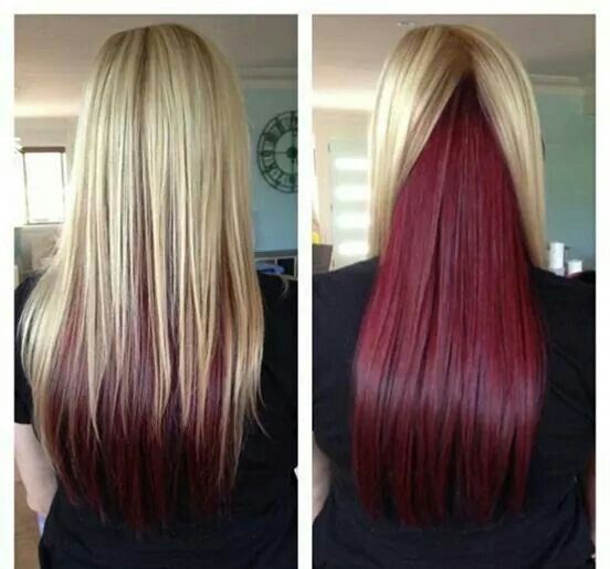 Покраска волос в два цвета: 75 фото