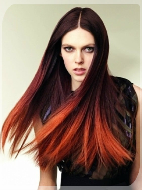 Покраска волос в два цвета