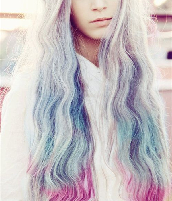 Silver-hair-with-pastel-rainbow-colors-the-amazing-effects-2015-summer