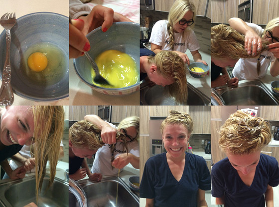 мытье волос яйцом
